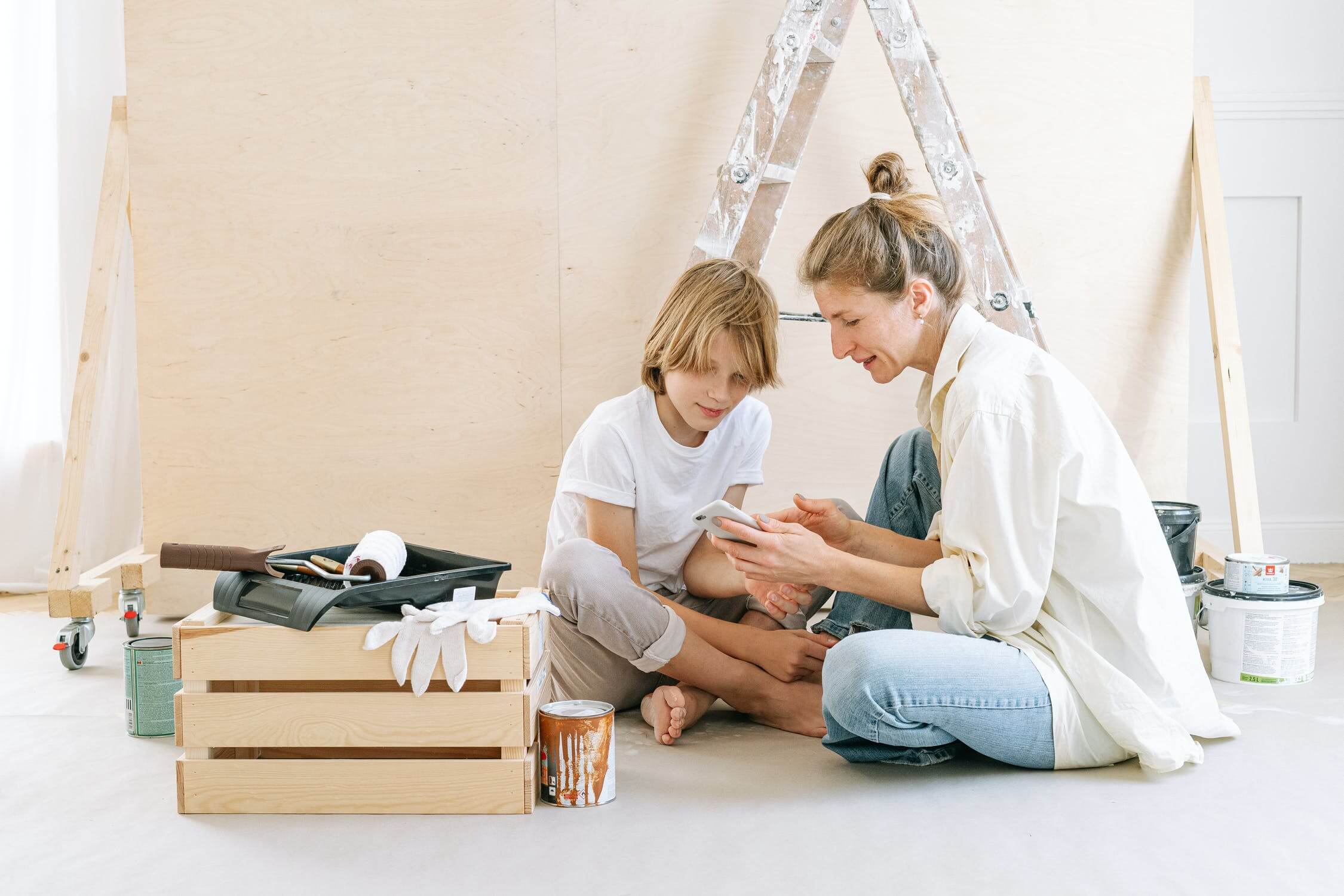 a person and a child in a room
